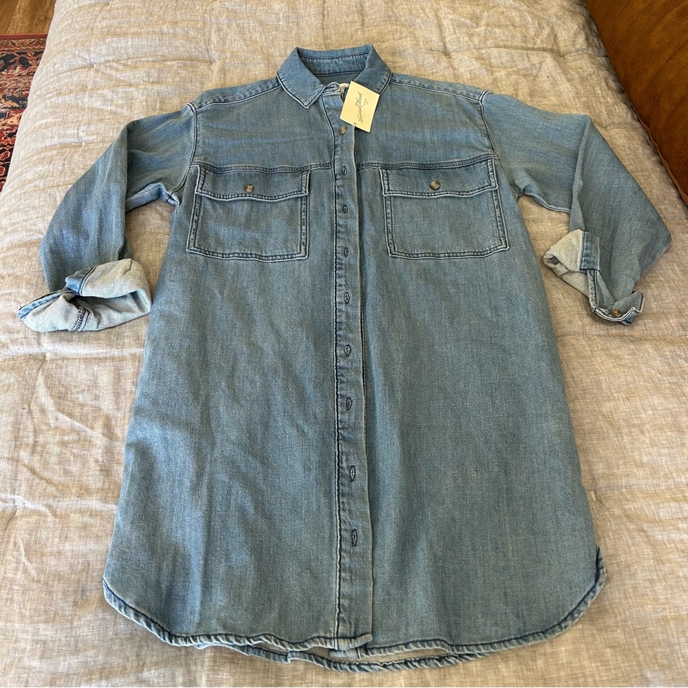 Universal Thread Blue Denim Shirt Dress
